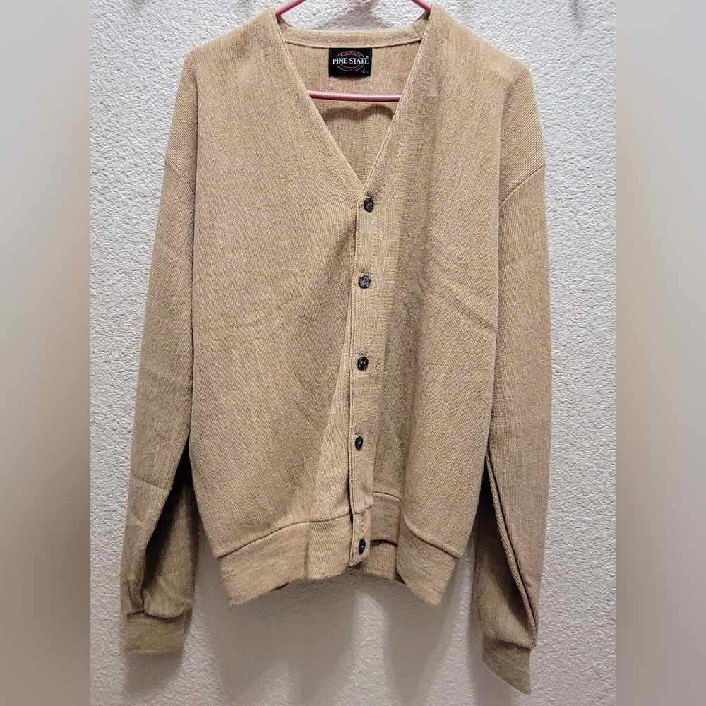 Vintage Pine State Made In USA Cardigan Sweater